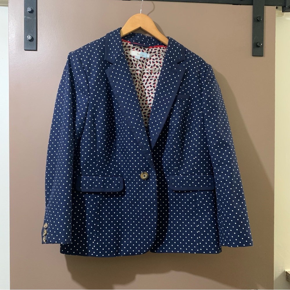 Boden Polka Dots Blazer Jacket